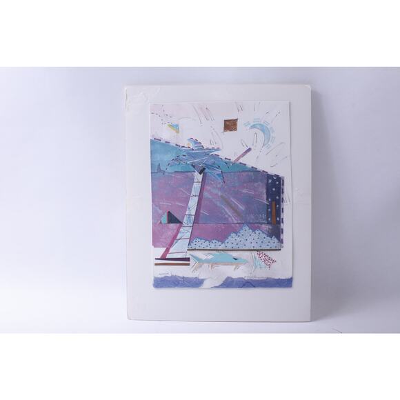 Ellison and Fickinger, Ocean Life, Geometric, Mixed Media, Paper Cut-outs, - Picture 1 of 5